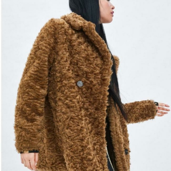 Zara fau fur coat - Picture 2 of 9